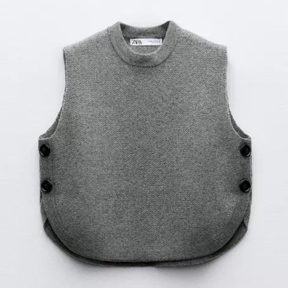 Zara Gray Sweater Vest